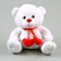 Soft toy "Bear", with hearts, 21 cm, white color