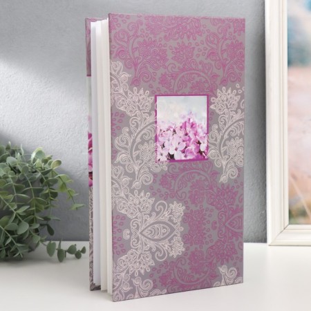 Photo album in 300 photos 10x15 cm, plastic. Bloom sheets lilac-1
