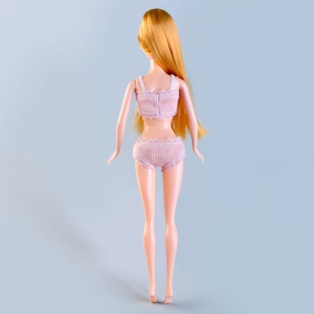 Clothes for dolls "Cute linen", pink color-2
