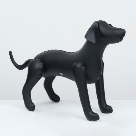 Dog mannequin, inflatable, 80 x 56 x 25 cm, black