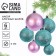 Christmas balls New Year, for the New Year, D = 6 cm, 6 pcs., Blue and pink color