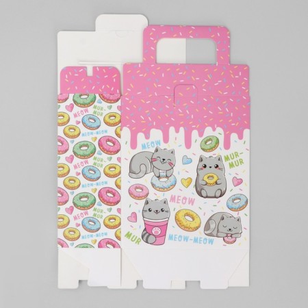 Gift folding box, packaging, “cat”, 18 x 15 x 7.5 cm-5