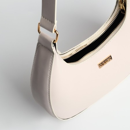 Women's bag made of artificial leather, 22x23x6 cm, beige color-10