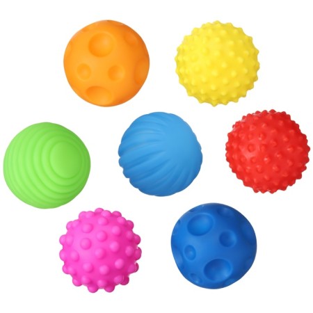 A set of developing tactile balls “Flower”, with a squeak, 7 pcs, crumb I-8