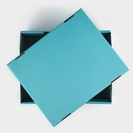 Gift folding box, packaging, “blue”, 31.2 x 25.6 x 16.1 cm-4