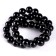 Beads made of natural stone "Black Agat" set 36 pcs., Size 1 pc. - 10 mm