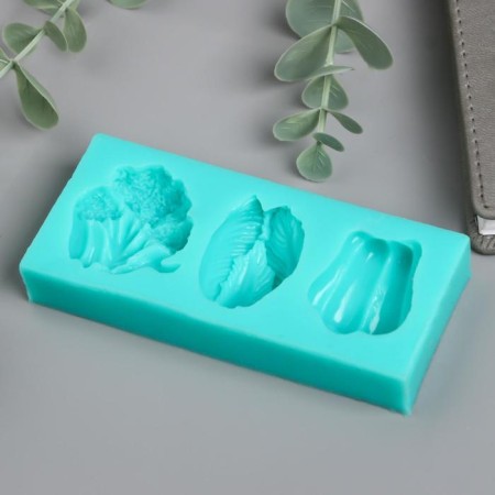 Mold Silicon "Beijing, colored cabbage and pepper" 3 objects 4.8x11 cm-2