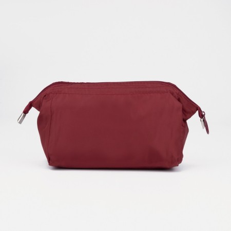 Cosmetic bag with lightning, burgundy color-1