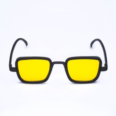 Sunglasses "OneSun", UV 400, 14 x 14 x 4.5 cm, lens 3.5 x 5 cm, yellow-1