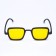 Sunglasses "OneSun", UV 400, 14 x 14 x 4.5 cm, lens 3.5 x 5 cm, yellow