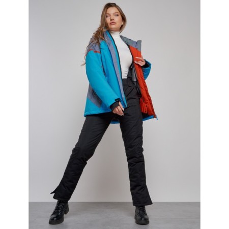 Ski jacket female winter, size 54, blue color-21