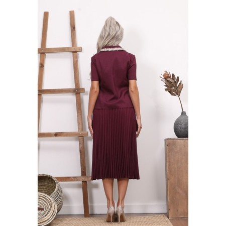 Female suit, size 42, purple color-11