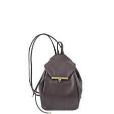 Backpack claim. Kozh, department on a valve, brown color 21.5x11x29