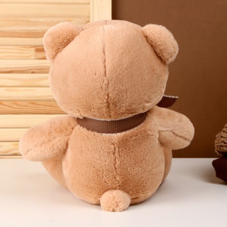 Soft toy "Bear", with a bow, 40 cm, brown color-2