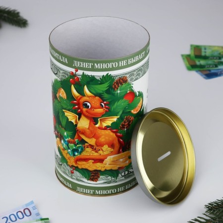 Piggy bank XXL New Year's "dollars", 20 x 12.2 cm-3