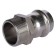 Adapter Rommer RSS-0021-042112, VPR-HR, D = 42 mm x 1 1/2 ", press, stainless steel