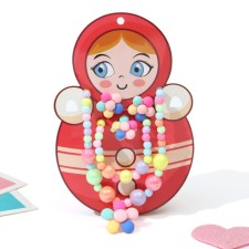Set of children's “chosen” 4 subjects: clips, beads, bracelet, ring, flower, color