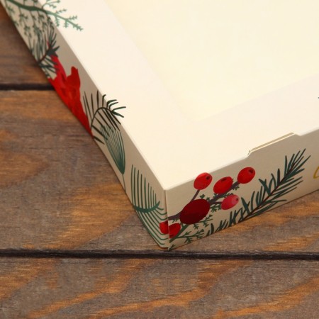 Folding box "holiday", 20 x 20 x 4 cm with a window-2