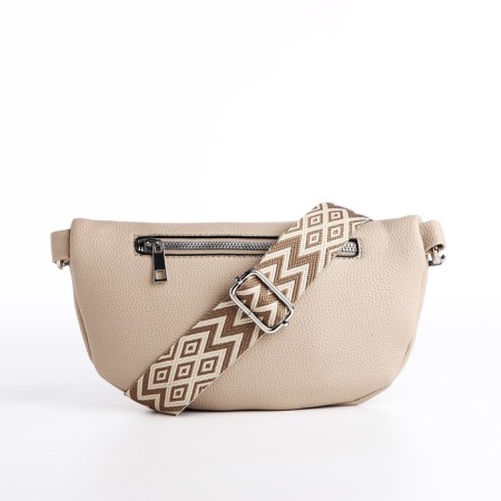 Cross-Bodi Bag on a zipper, beige color-3