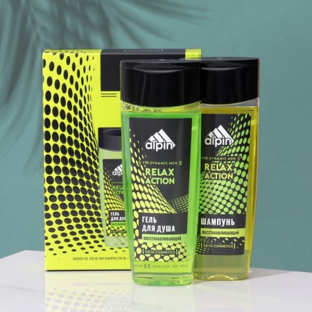 Gift set for men Relax Action: shower gel, 250 ml + shampoo, 250 ml