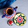 Set of Tea Rishtan Ceramics "Atlas No. 2", 9 items (kettle 1l, Piala 0.3l), mix