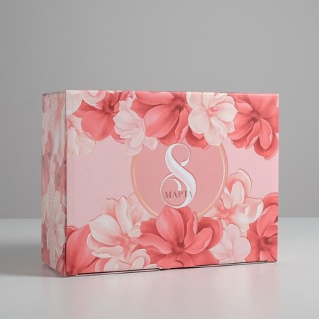 Box Gift team, packaging, “since March 8”, 30 x 23 x 12 cm-1