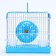 A cell for rodents equipped RT-2Q, 22 x 16 x 20 cm, blue