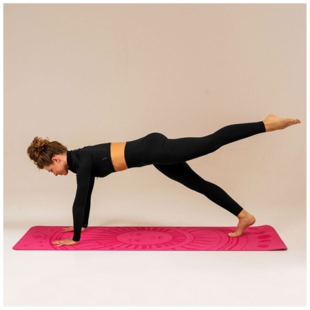 Joga mat, 183x61x0.6 cm, pink color-9