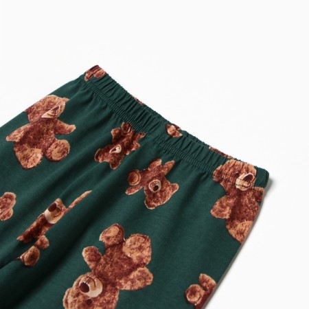 Pajama nursery (fufaika/trousers), green color, height 110-3