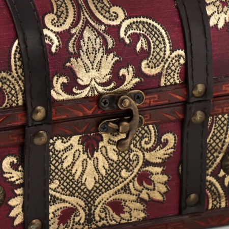Casket chest "Chinese cucumbers on red" 20x15x15.5 cm-1