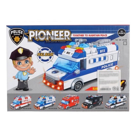 Designer "ambulance", light, sound, inertia, 68 parts-6