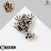 Brooch "Frog" chess, black and white color in black gold