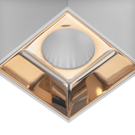 Lamp "Cube" LED 4000K 10W DIM220 white gold7.5x7.5x9.5cm-4