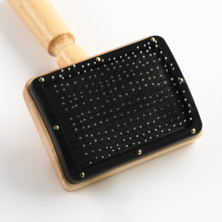 Brush - Wooden Pucrhester "Premium" with drops, base 80 x 60 mm-2