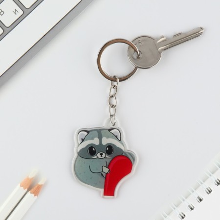Key keychain 2 pcs "Raccoon"-8