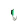 Mormyshka column black, green abdomen + ball silver, weight 0.9 g