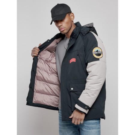 Male Winter jacket, size 48, dark blue color-15