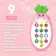 Musical phone "Pineapple", light, sound, color pink