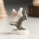 Polystone souvenir "Winter bird on a tree with cones" 3.8x3.2x5.6 cm