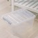 The storage container with the Ricco lid, 15 l, 41 × 29.5 × 18.3 cm, the color is transparent