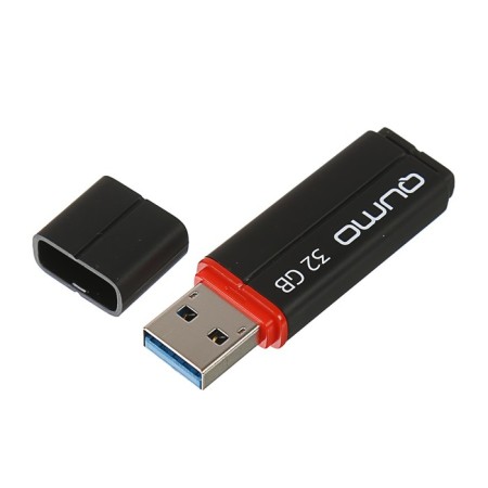 Flashka Qumo Speedster 3.0, 32 GB, USB3.0, Thu up to 140 MB/s, PLA up to 40 MB/s, black-1