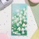 An envelope for money "tenderness, love, inspiration!" Glitter, Congrev, snowdrops, 17x8 cm