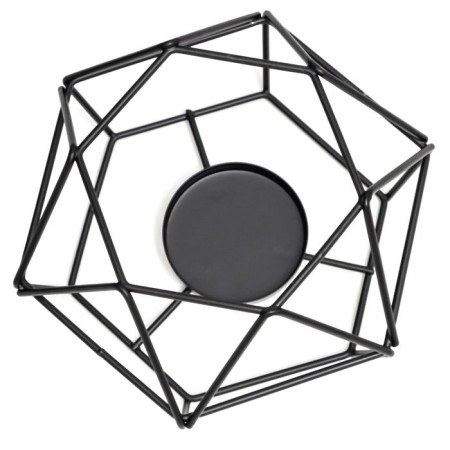 Summary Metal for 1 candle "Tetrahedron" black 7x15x13.5 cm-2