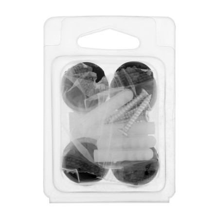 Tundra mirror holder, d = 25 mm, without drilling, color nickel, plastic, 4 pcs.-5
