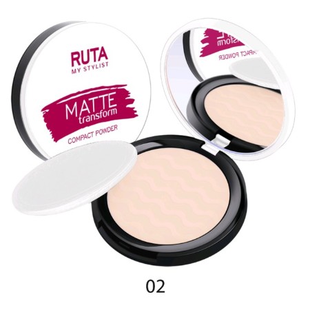 Compact Ruta Matte Transform powder, shade 02 light beige
