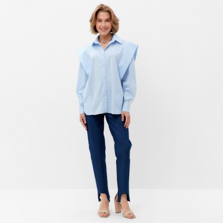 Women's blouse Minaku: Casual Collection Blue Color, Rr. 50-1
