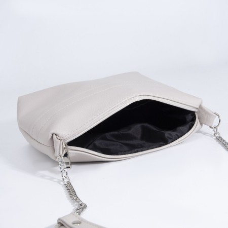 Cross-Bodi Bag on a zipper, the color is gray-beige-5
