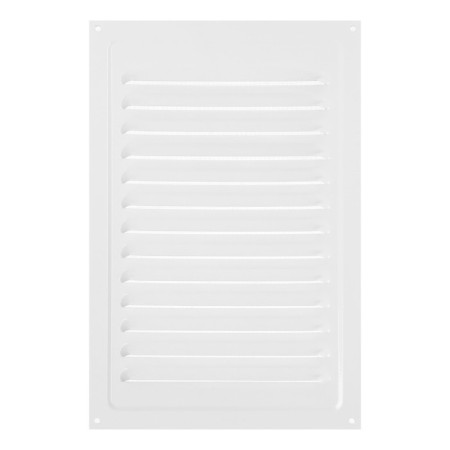 Ventilation grate Zein Lux RM2030, 200 x 300 mm, with a grid, metal, white-3