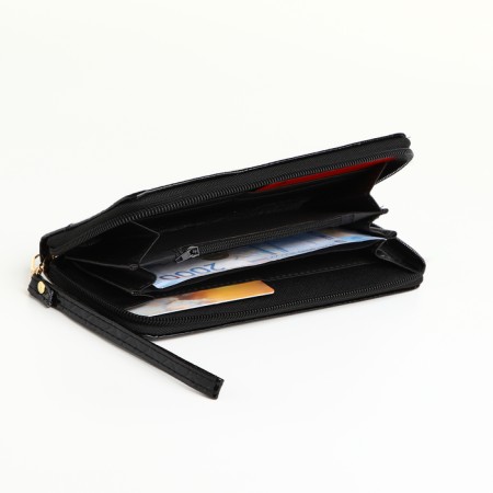 Women's wallet with lightning, black color-3