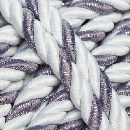 Cord for decor and finishes, twisted, decorative, without braid, multi -colored, 12 mm x 25 m-1